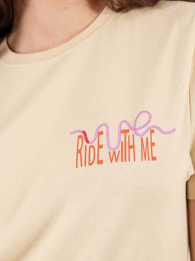 Roller Coaster Tee, Organic Cotton, in Beige from blondegonerogue