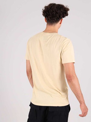 Social Distance Mens Tee, Organic Cotton, in Beige from blondegonerogue