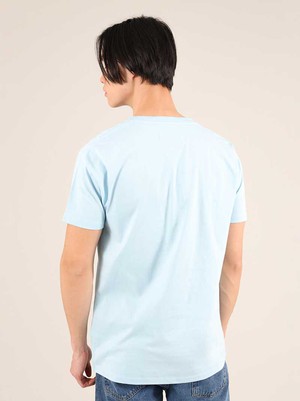 Lavender Mens Tee, Organic Cotton, in Light Blue from blondegonerogue