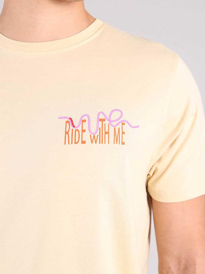 Roller Coaster Mens Tee, Organic Cotton, in Beige from blondegonerogue