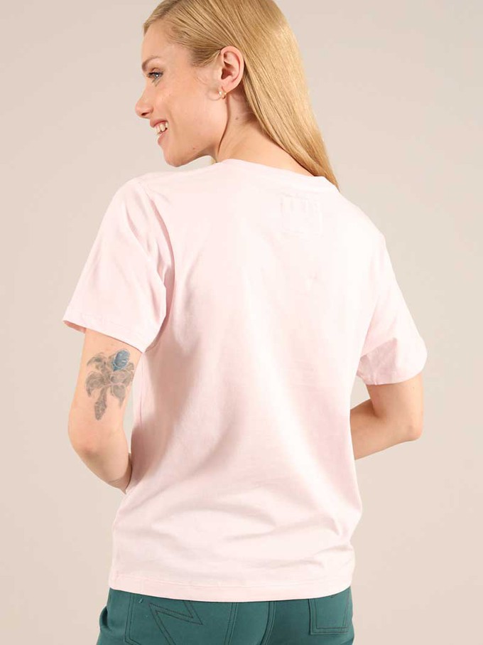 Social Distance Tee, Organic Cotton, in Pink from blondegonerogue