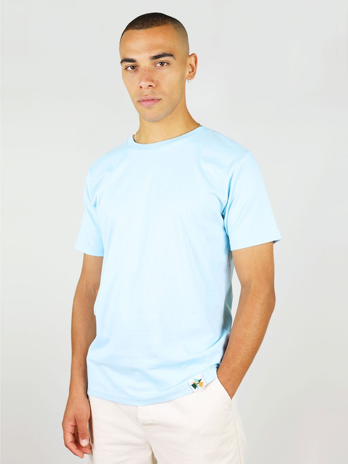 Gone Rogue Flash Men’s Tee, Organic Cotton, in Light Blue from blondegonerogue