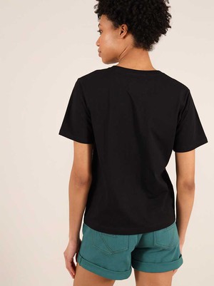 London Skyline Tee, Organic Cotton, in Black from blondegonerogue