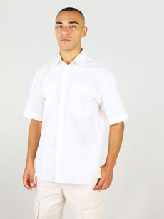 Ocean Drive Mens Relaxed Linen Shirt, Upcycled Linen, in White via blondegonerogue
