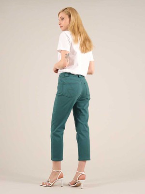 Rogue Crop Leg Jeans, Organic Cotton, in Green from blondegonerogue