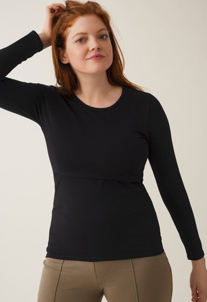 Langarm-Stillshirt - Schwarz from Boob Design