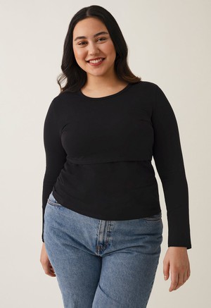Langarm-Stillshirt - Schwarz from Boob Design