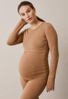 Stillpullover Merinowolle - Brown Melange via Boob Design