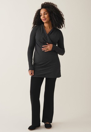 Stillkleid aus Merinowolle - Dark Grey Melange from Boob Design