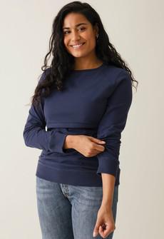 Still Sweatshirt mit Fleece - Navy Blau via Boob Design