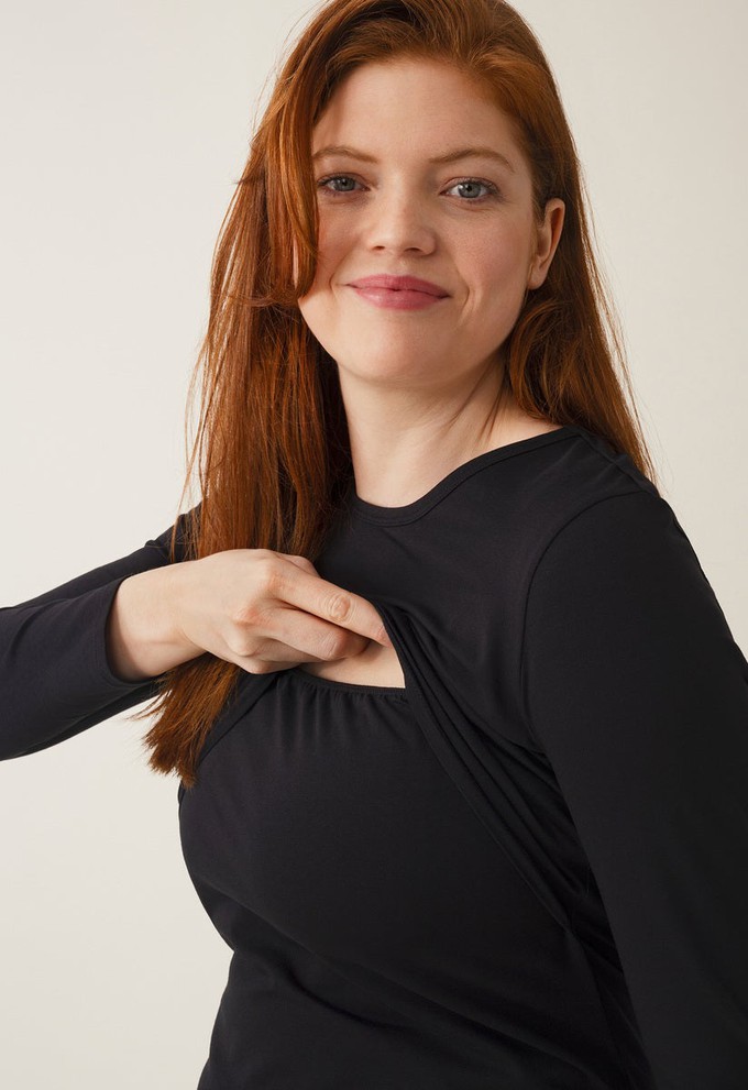Langarm-Stillshirt - Schwarz from Boob Design
