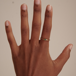 THE EMMA RING GREEN - 18k gold plated from Bound Studios