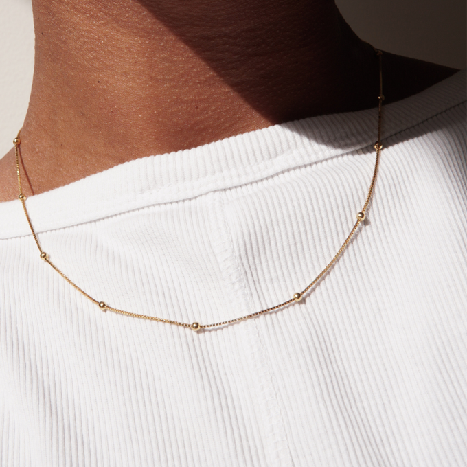 THE CAMI NECKLACE - Solid 14k yellow gold from Bound Studios