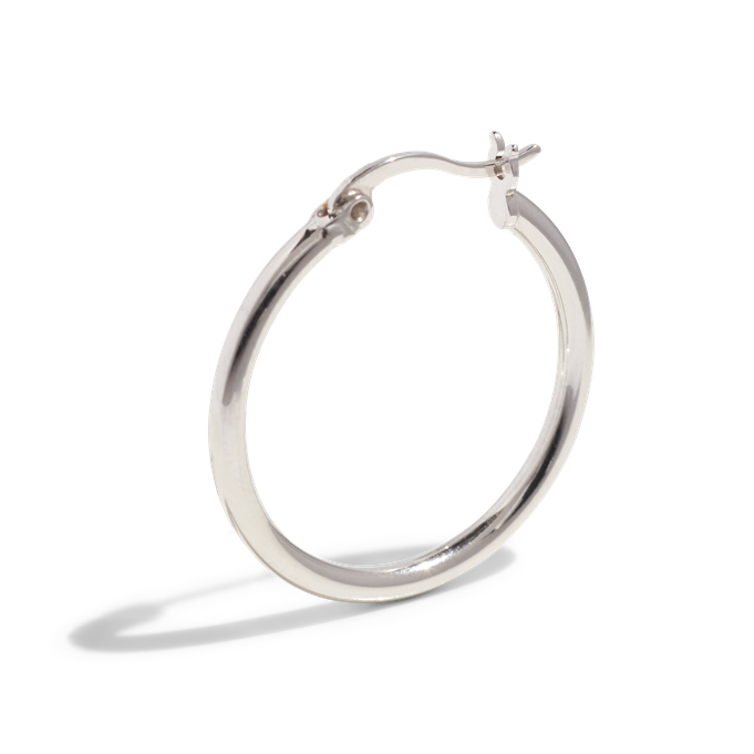 THE BASE HOOP LARGE - sterling silver from Bound Studios
