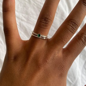 THE EMMA RING GREEN - solid gold from Bound Studios