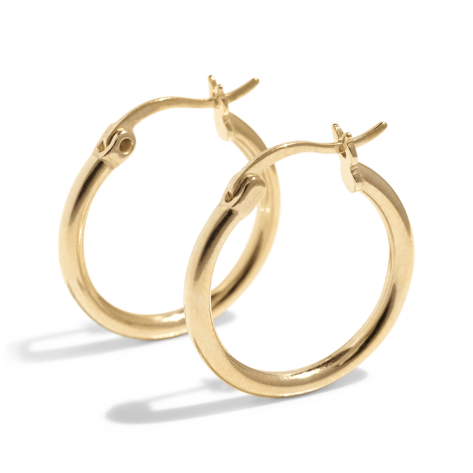THE BASE HOOP MEDIUM - 18k gold plated from Bound Studios