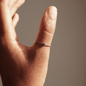 THE EMMA RING BLUE - solid gold from Bound Studios