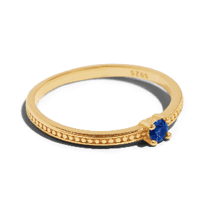 THE EMMA RING BLUE - solid gold from Bound Studios
