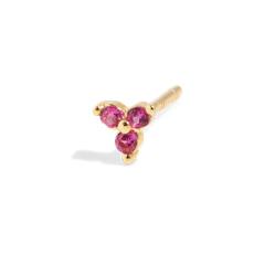 THE SALLY STUD PINK- 18k gold plated via Bound Studios