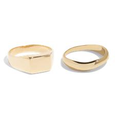 THE ESSENTIAL RING SET - solid gold via Bound Studios