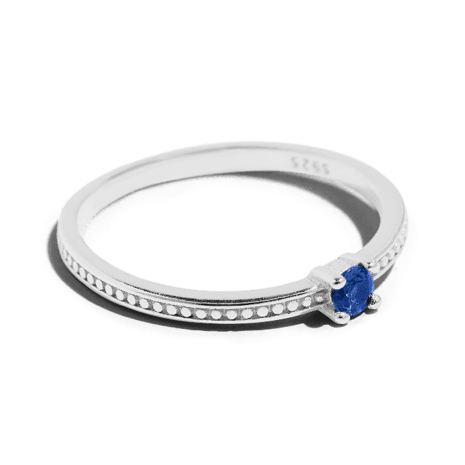 THE EMMA RING BLUE - solid gold from Bound Studios
