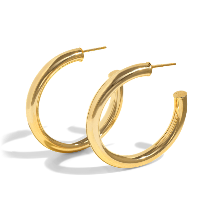 THE KENDAL HOOP LARGE - 18k gold plated from Bound Studios
