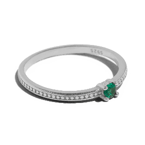 THE EMMA RING GREEN - solid gold from Bound Studios