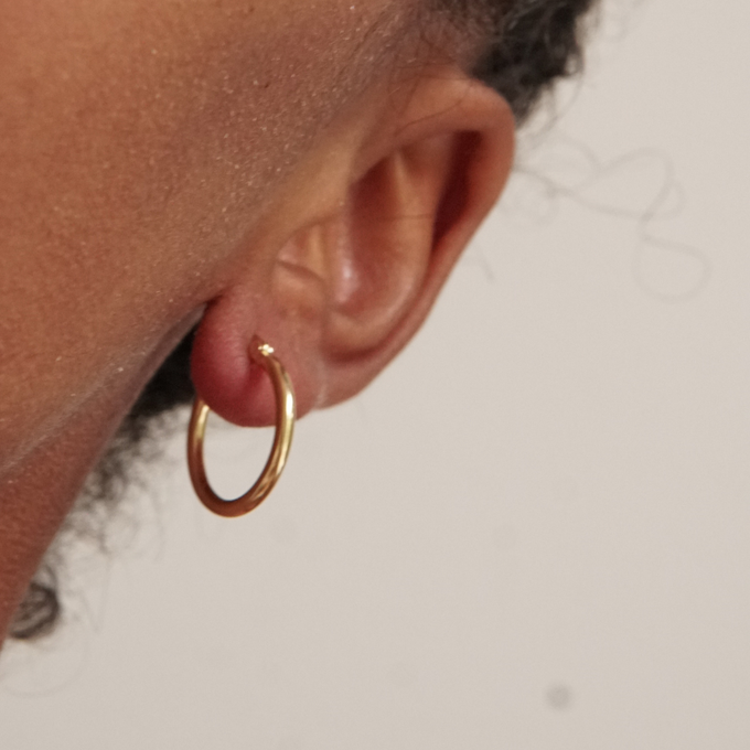THE BASE HOOP MEDIUM - 18k gold plated from Bound Studios