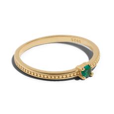 THE EMMA RING GREEN - 18k gold plated via Bound Studios