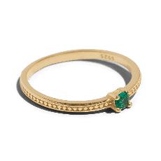THE EMMA RING GREEN - solid gold via Bound Studios