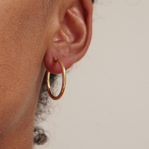 THE BASE HOOP LARGE - 18k gold plated from Bound Studios