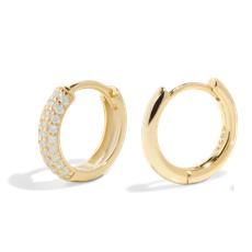 THE TREASURE HOOP SET MEDIUM - 18k gold vermeil via Bound Studios