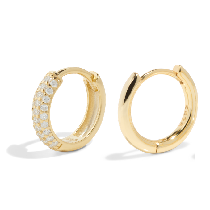 THE TREASURE HOOP SET MEDIUM - 18k gold vermeil from Bound Studios