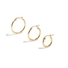ALL THE BASE HOOPS - 18k gold plated via Bound Studios