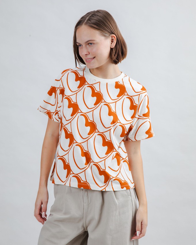 Bombon Allover Oversize T-Shirt Braun from Brava Fabrics