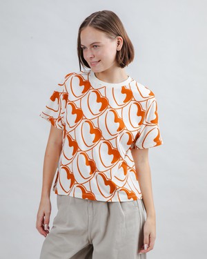 Bombon Allover Oversize T-Shirt Braun from Brava Fabrics