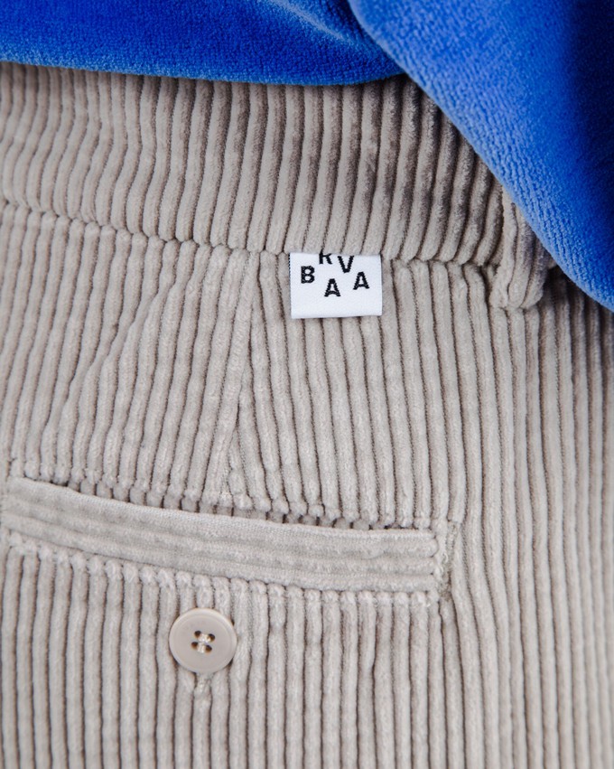 Corduroy Faltenhose Grau from Brava Fabrics