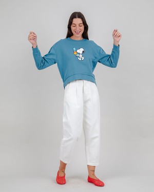 Peanuts Icecream Sweatshirt Blau from Brava Fabrics