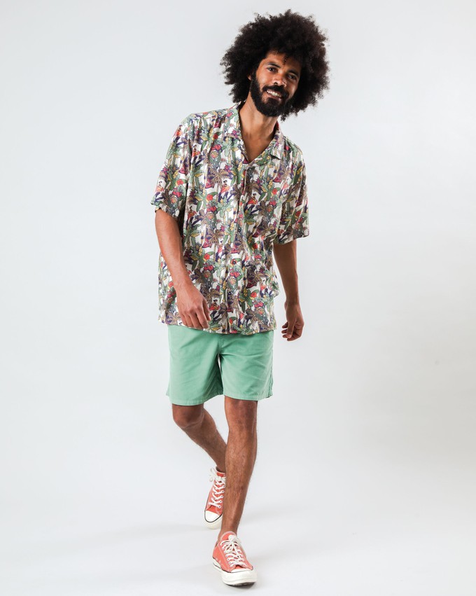 Helios Aloha Shirt Ecru from Brava Fabrics