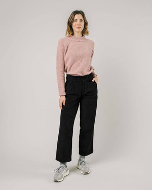 Cordhose mit Bundfalte Black from Brava Fabrics