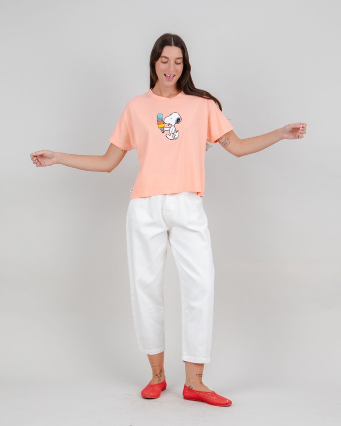 Peanuts Icecream Oversize T-Shirt Rosa from Brava Fabrics