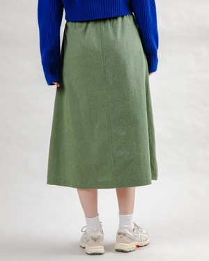 Midi-Rock mit Karomuster Oliv from Brava Fabrics