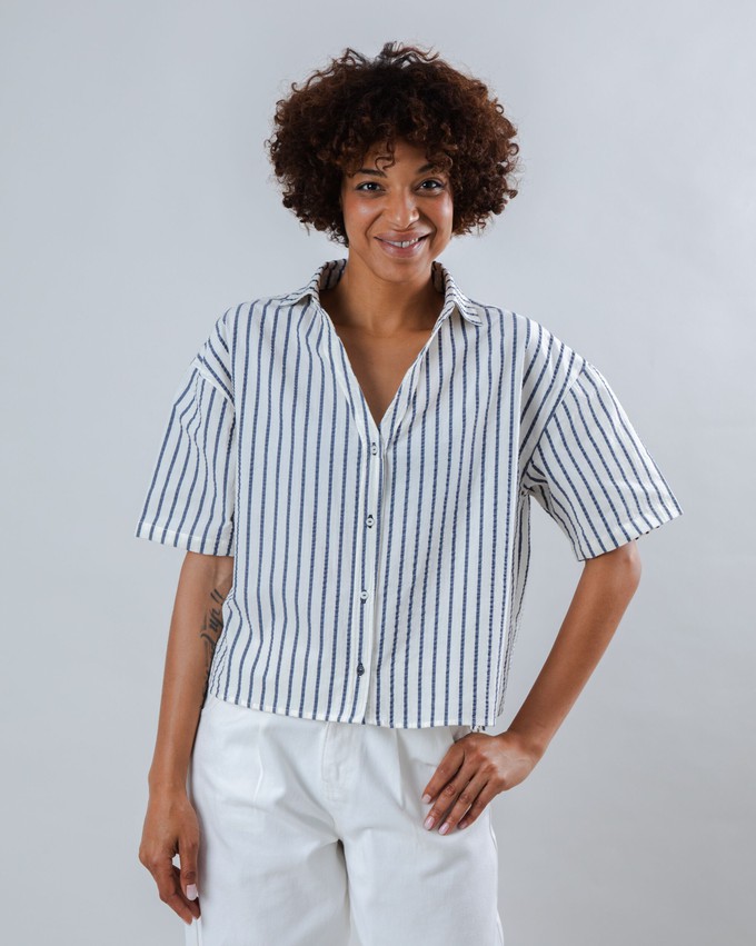 Sailor Cropped Blouse Blue from Brava Fabrics