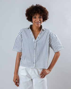Sailor Cropped Blouse Blue from Brava Fabrics