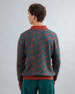 Chocolate Jacquard Polo from Brava Fabrics