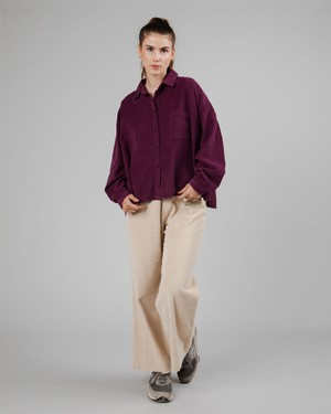 Babycord Boxy Bluse Prune from Brava Fabrics