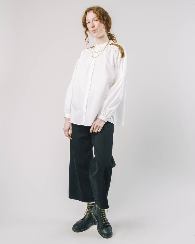 Ribbon Bluse Off White from Brava Fabrics