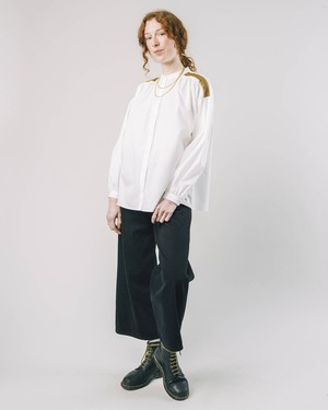 Ribbon Bluse Off White from Brava Fabrics