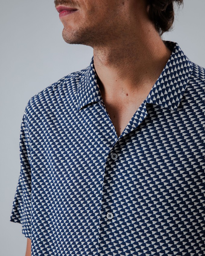 Tramuntana Aloha Shirt Navy from Brava Fabrics