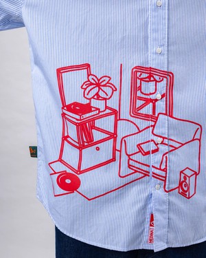 The Indoor Society Streifenhemd Blau from Brava Fabrics